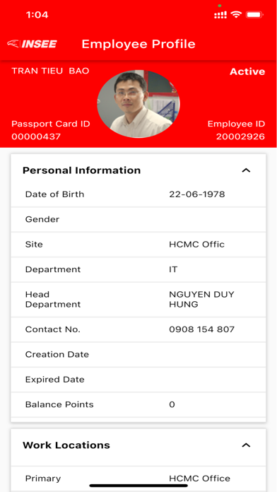 INSEE Safety Passport Screenshot