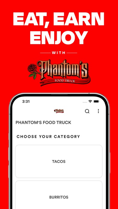 Phantom’s Food Truck Ordering Screenshot