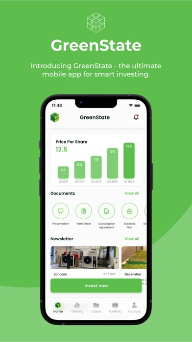 GreenState Investor Relations Screenshot