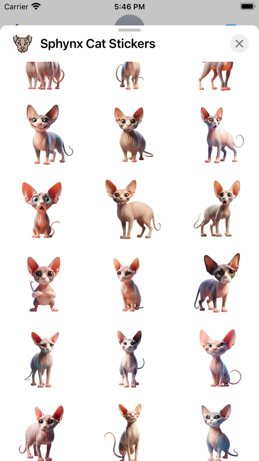#2. Sphinx Cat Stickers (iOS) By: Paul Scott