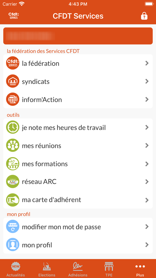 #6. CFDT Services (iOS) By: Yannick ORLHIAC