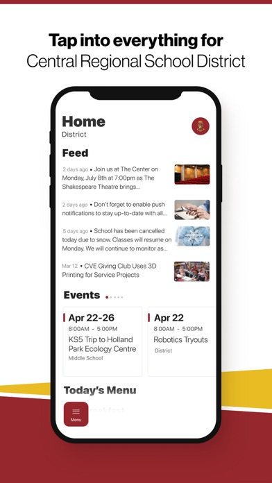 Central Regional Schools Screenshot