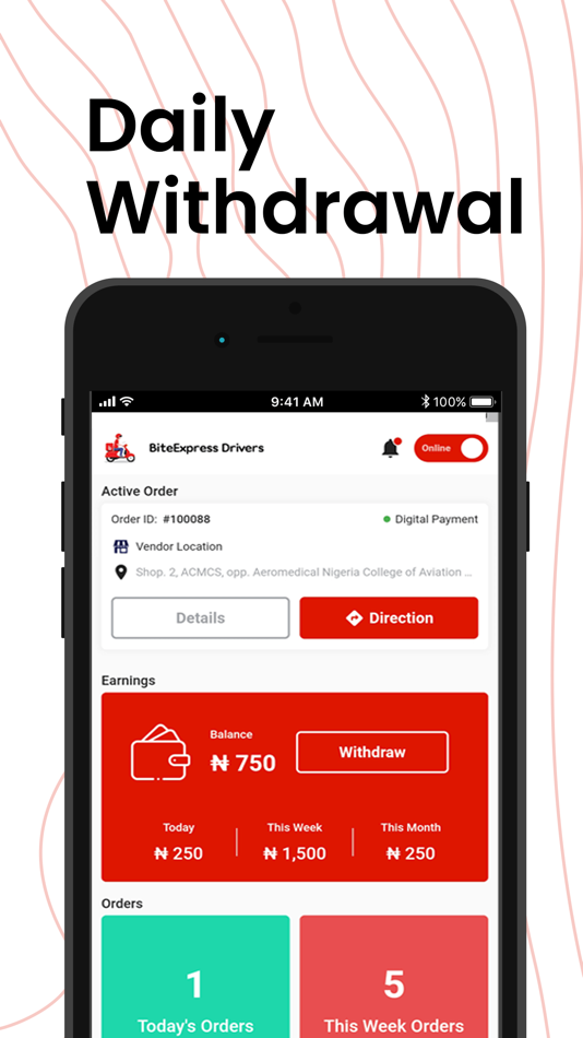 #5. BiteExpress: Drivers (iOS) 由: BiteExpress Software Technology Solutions Ltd