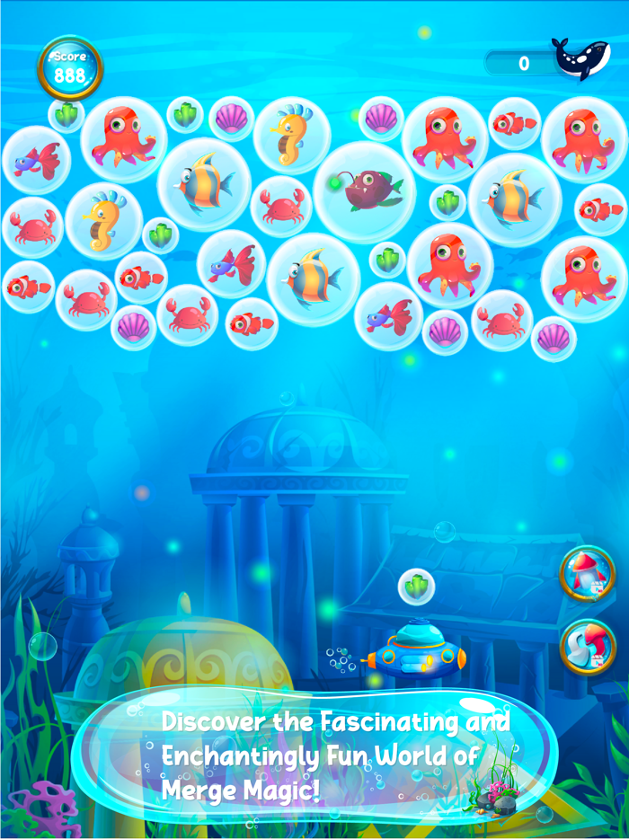 Merge Bubble Blast Whale Games