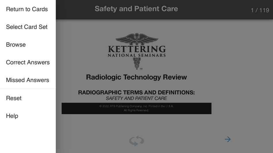 #4. Rad Tech Flashcards-Terms/Defs (iOS) 由: Kettering National Seminars