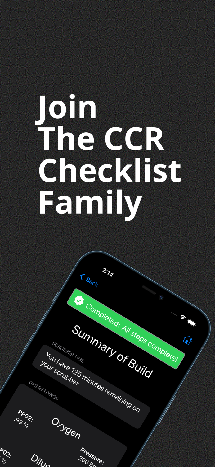 Pelagian CCR Checklist
