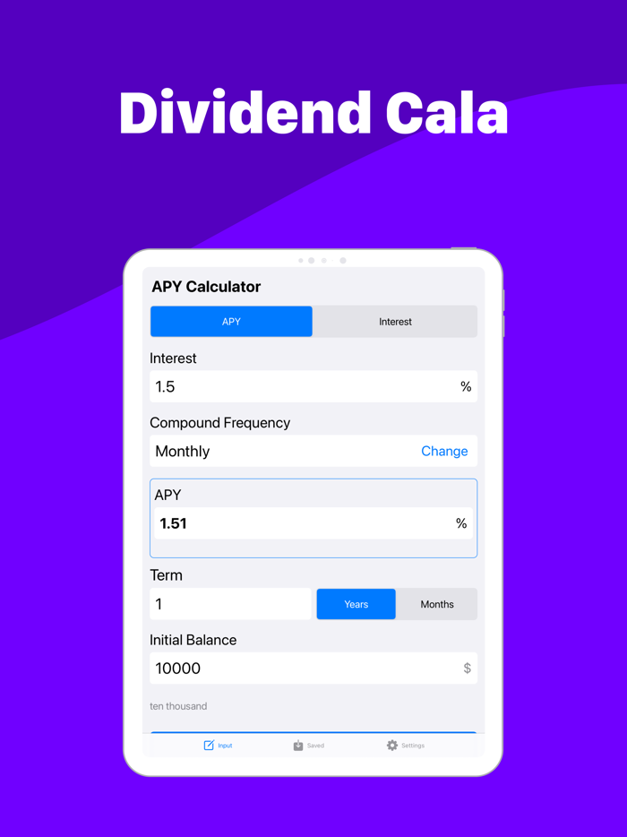 APY - Annual Yield Calculator