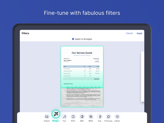 Easy Scanner Camera to PDF iPad screenshot 4 - Business app