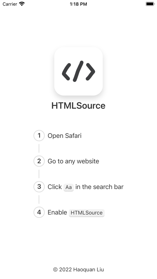 #1. HTMLSource (iOS) By: Hao-Quan Liu