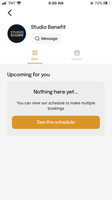 Studio Benefit App Screenshot