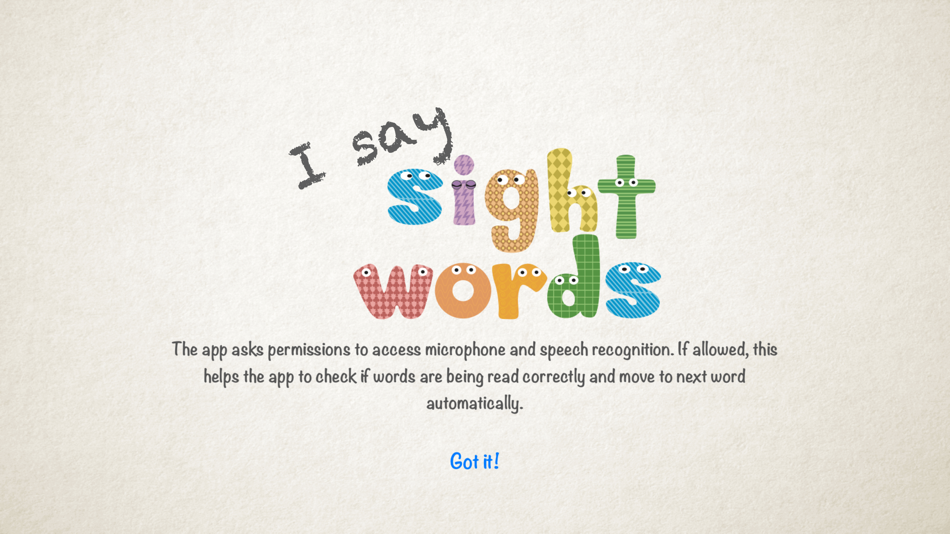 #1. I Say Sight Words (iOS) By: Preeti Kancharla