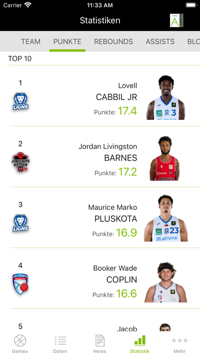 BARMER 2 Basketball Bundesliga Screenshot