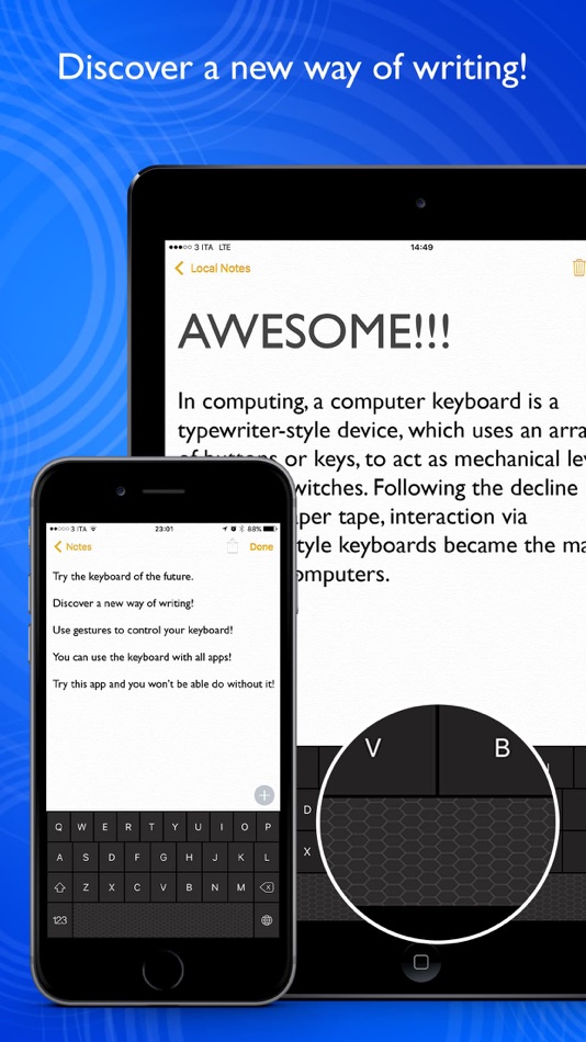 #3. Swipe Keyboard Simple (iOS) 由: Giacomo Guglielmi