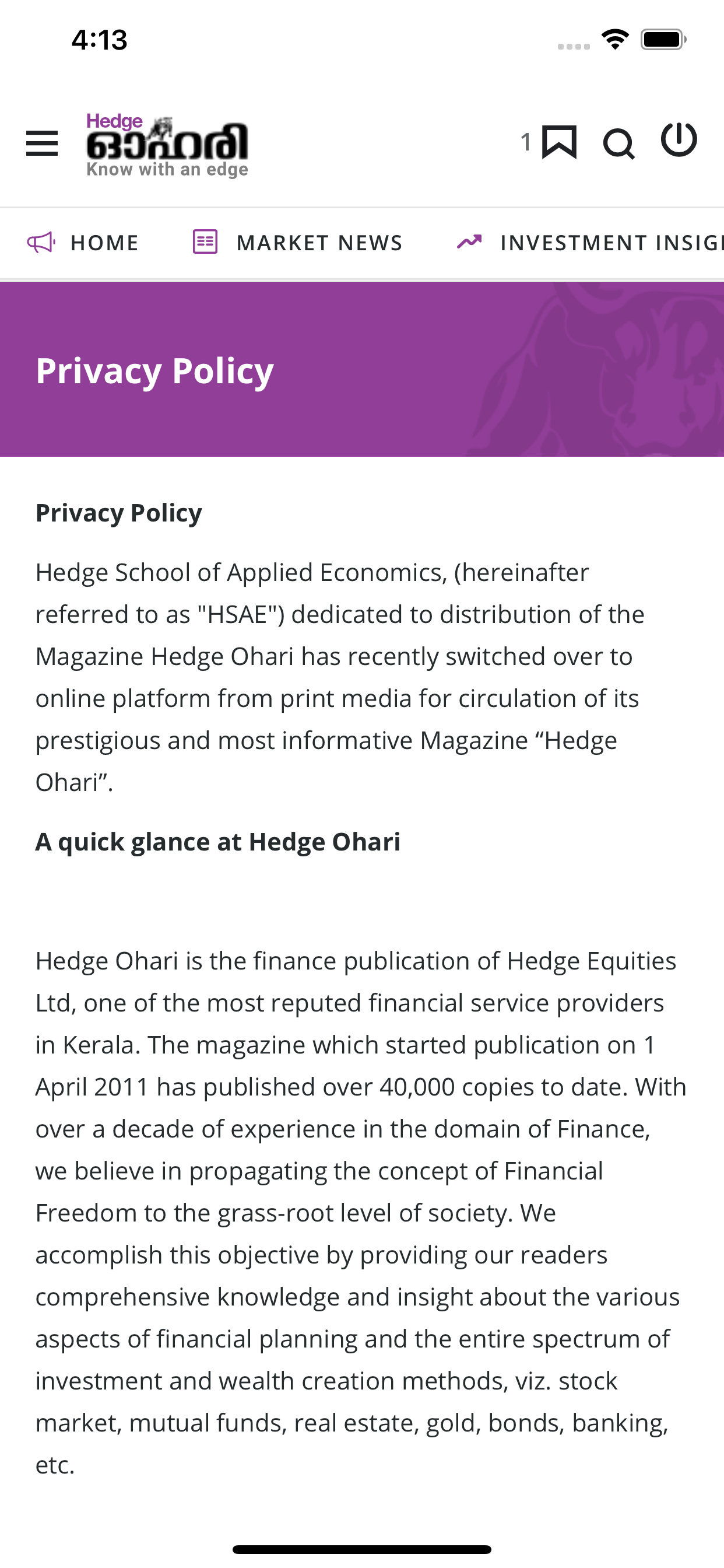 Hedge Ohari