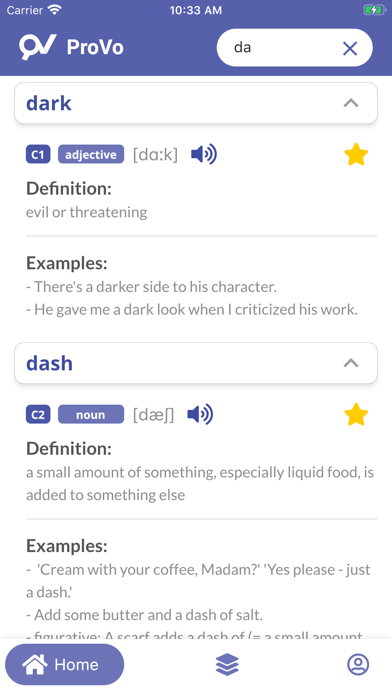 ProVo IELTS Synonym Dictionary Screenshot