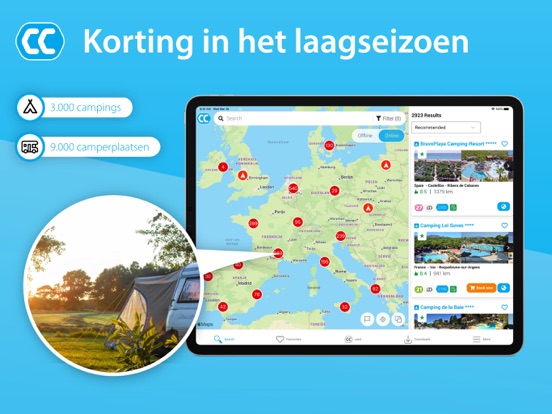 CampingCard ACSI iPad app afbeelding 1