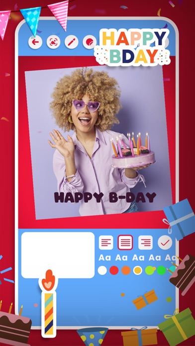 Birthday frames for photos. Screenshot