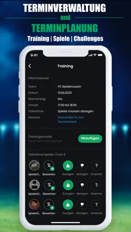 Game screenshot Spieler Coach apk