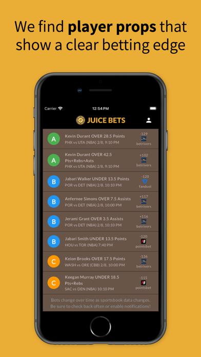 Juice Bets Screenshot
