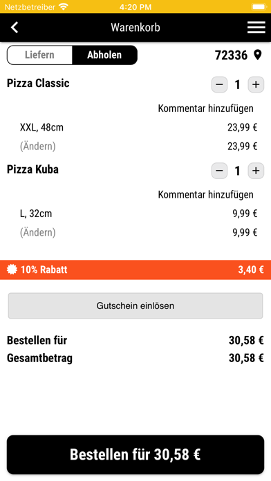 Pizza Hot Balingen Screenshot
