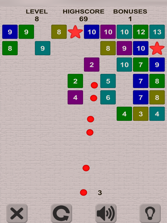 Balls and Bricks iPad screenshot