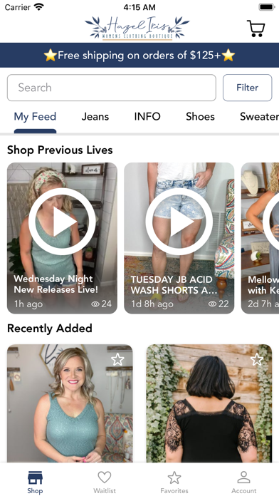 Hazel Iris Boutique Screenshot
