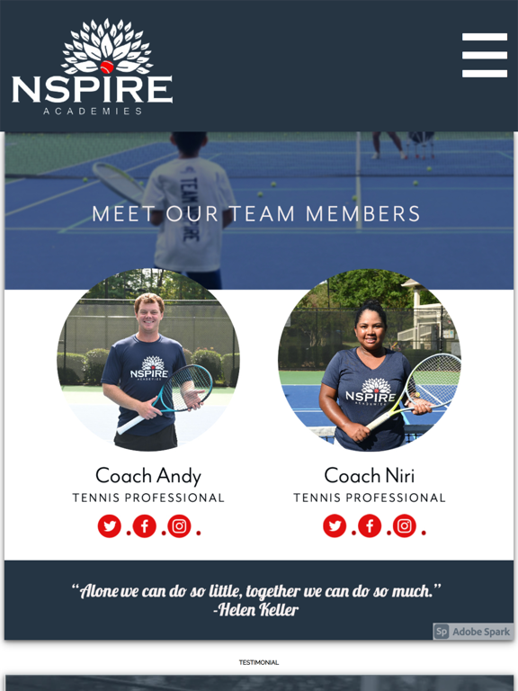 Nspire Tennis iPad screenshot 2 - Sports app