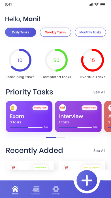 My Tasks App: To Do List Screenshot