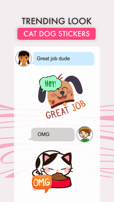 Cat Dog Static Stickers Screenshot