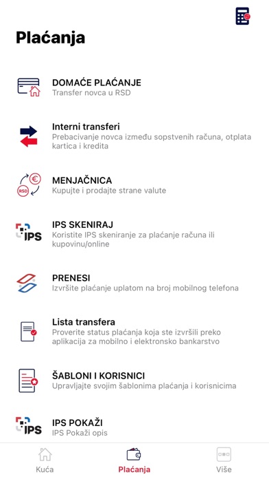 Eurobank Direktna m-banking Screenshot