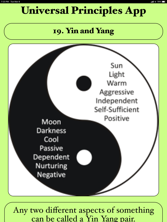 Universal Principles