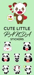 Cute Little Panda Stickers screenshot #1 for iPhone