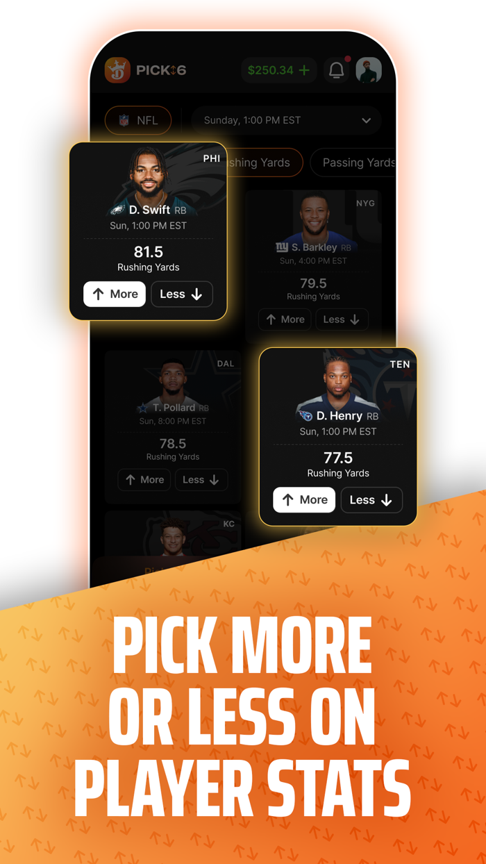DraftKings Pick6 Fantasy Game