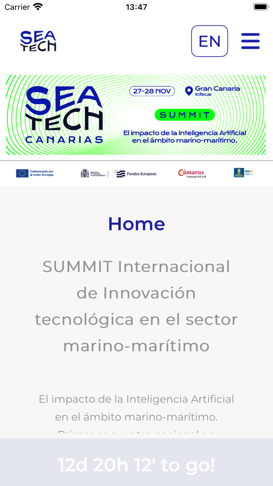 #1. Sea Tech Canarias Event App (iOS) By: eNubes Comunicacion, S.L.