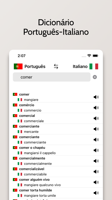 Dicionário Italiano/Português Screenshot