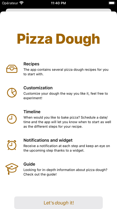 Pizza dough recipes Screenshot