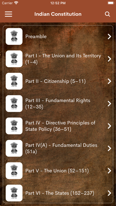 Indian Constitution -Law Words Screenshot