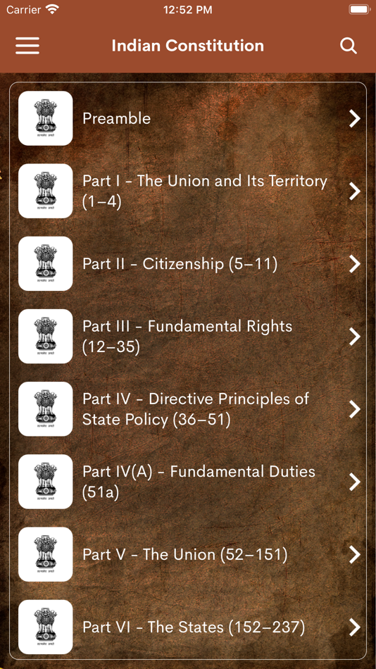 Indian Constitution -Law Words - 1.2 - (iOS)