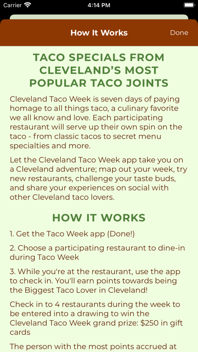 Cleveland Taco Week Screenshot