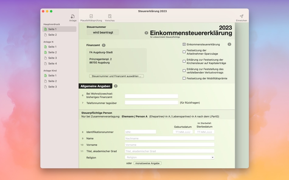 Steuererklärung - 4.1.6 - (macOS)