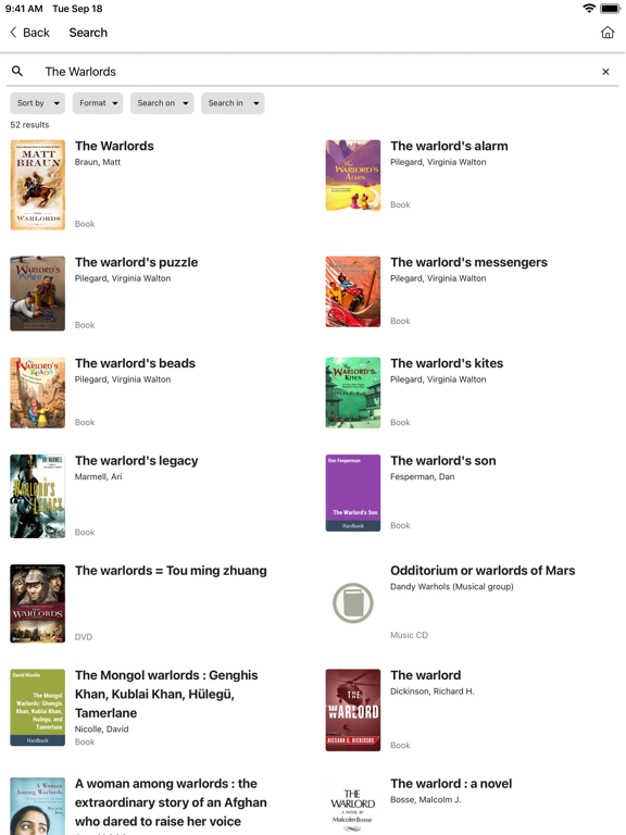 Chatt Valley Libraries Ga iPad screenshot 3 - Book app