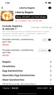 liberty bagels - restaurant iphone screenshot 4