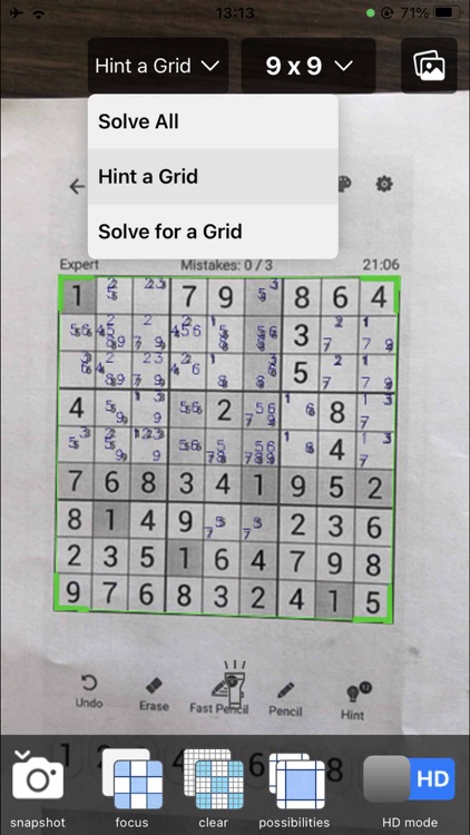 Sudoku Solver Realtime Camera