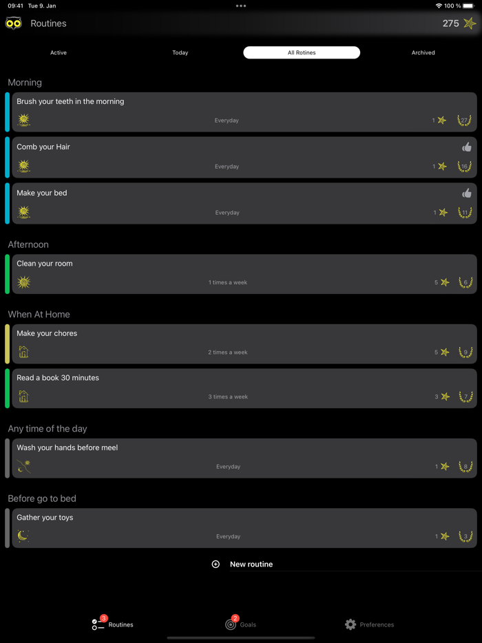 Owl Nest Kids daily routine