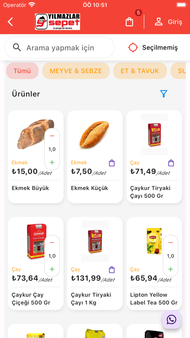 Yılmazlar Sepet Screenshot