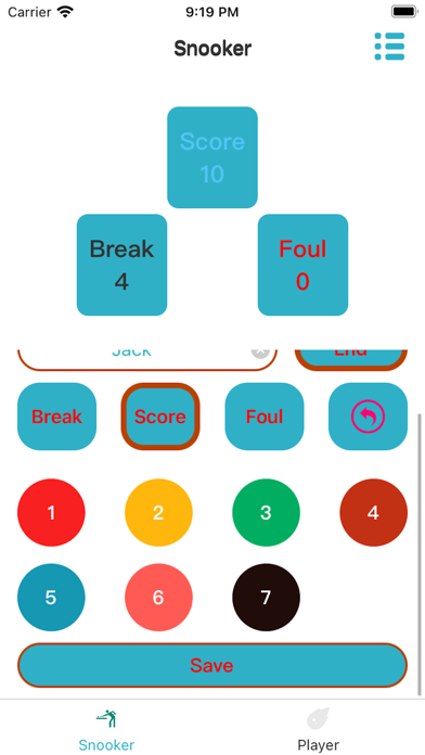 BilliardsScoreStatistics Screenshot