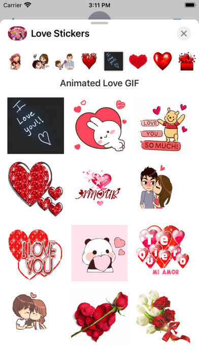 Screenshot #2 pour Love Expression Stickers