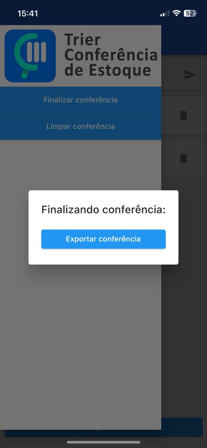 Trier Conferência Estoque
