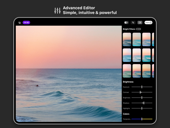 Bright Filters iPad screenshot 7 - Photo & Video app