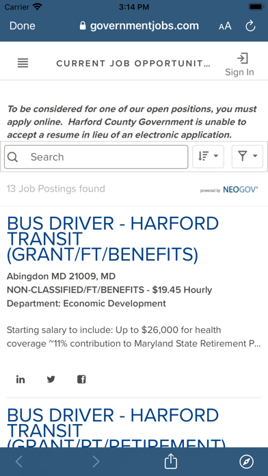 Harford County Maryland Screenshot